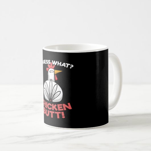 Mug Devinez Ce Qu'Un Poulets À Bouton De Poulet Poulet (Devant droit)
