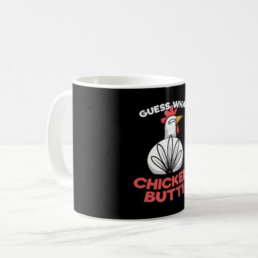 Mug Devinez Ce Qu'Un Poulets À Bouton De Poulet Poulet (Devant gauche)