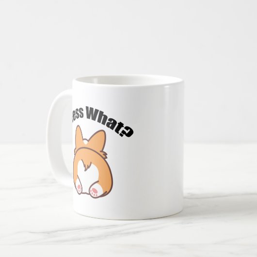 Mug Devinez quel Humour Corgi Butt (Devant gauche)