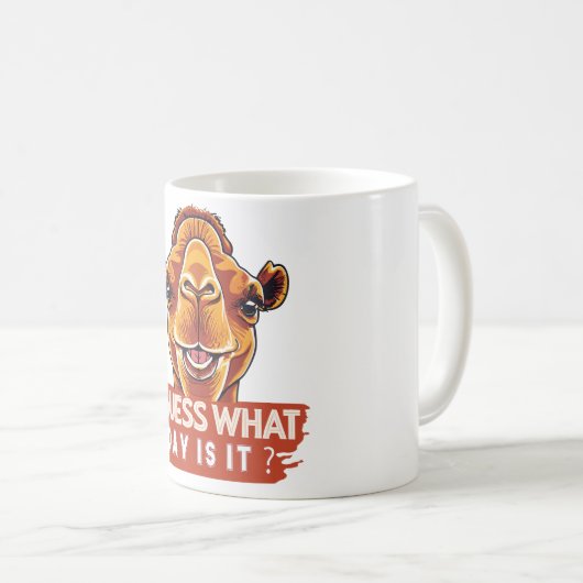 Mug Devinez Quel Jour Est-Ce Chameau HumpDay Camel Gag (Devant droit)