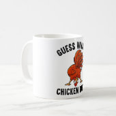 Mug Devinez quoi Cul de poulet Drôle de coq (Devant gauche)