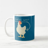 Mug Devinez quoi Cul de poulet Drôle Heureux (Gauche)