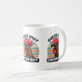 Mug Devinez quoi Cul de Poulet Drôle Rétro Coq (Devant droit)