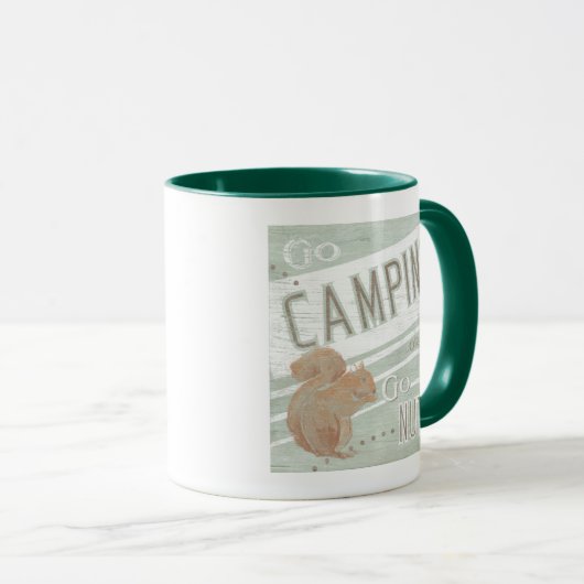 Mug Devis | Aller En Camping, Ou Aller Nuts (Devant droit)