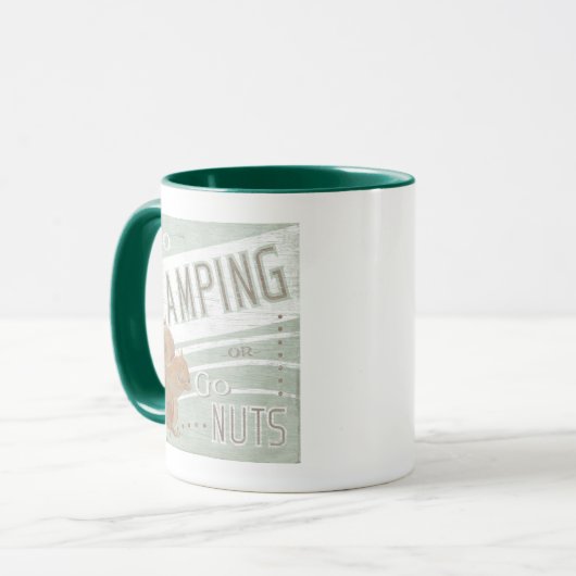 Mug Devis | Aller En Camping, Ou Aller Nuts (Devant gauche)