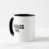 Mug Devis amusant branché pour carburant Badass (Devant gauche)