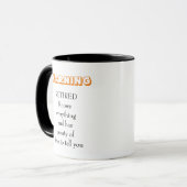Mug Devis amusant pour retraité (Devant gauche)