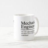 Mug devis amusants pour l'ingénieur mécanique (Devant droit)