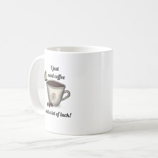 Mug Devis | Café et bouillie de café (Devant gauche)