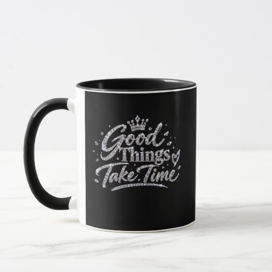 Mug Devis Couronne de Cristal Luxueux (Gauche)