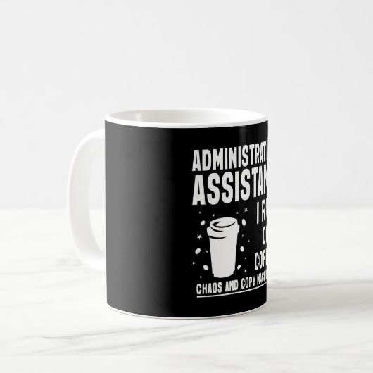 Mug Devis d'adjoint administratif amusant (Devant gauche)