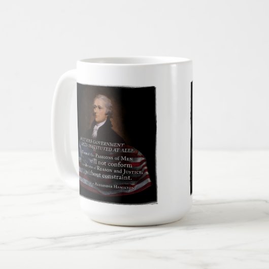 Mug Devis d'Alexander Hamilton T-Shirt (Devant gauche)