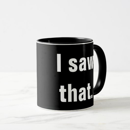Mug devis de bureau amusant en noir (Devant droit)