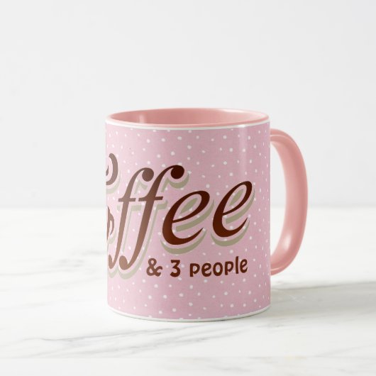 Mug devis de café amusant en pois (Devant droit)
