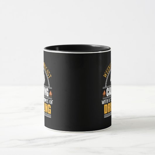 Mug Devis de camping amusant (Centre)