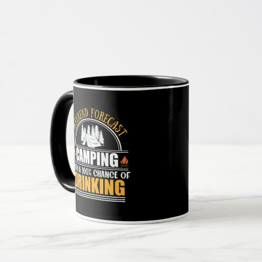 Mug Devis de camping amusant (Devant gauche)