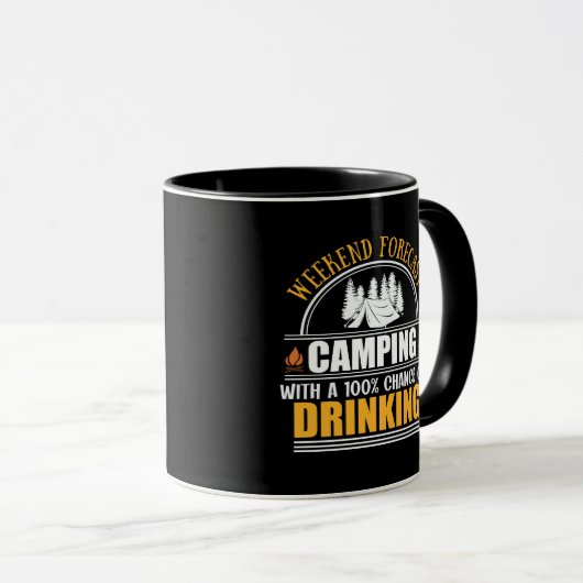 Mug Devis de camping amusant (Devant droit)