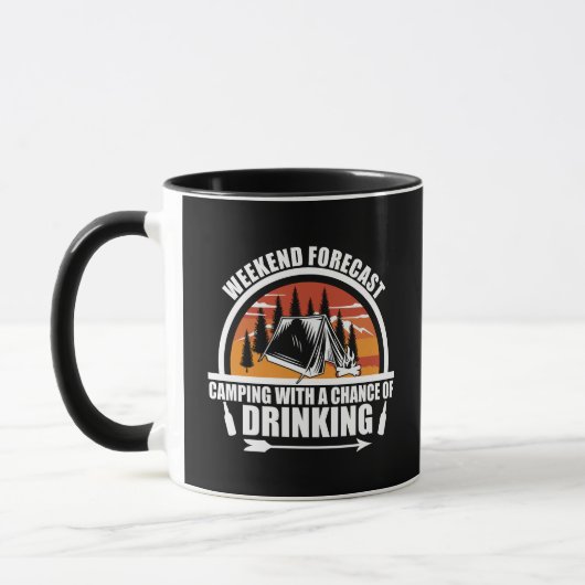 Mug Devis de camping amusant (Gauche)