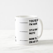 Mug Devis de collaborateur d'employé de bureau amusant (Devant droit)