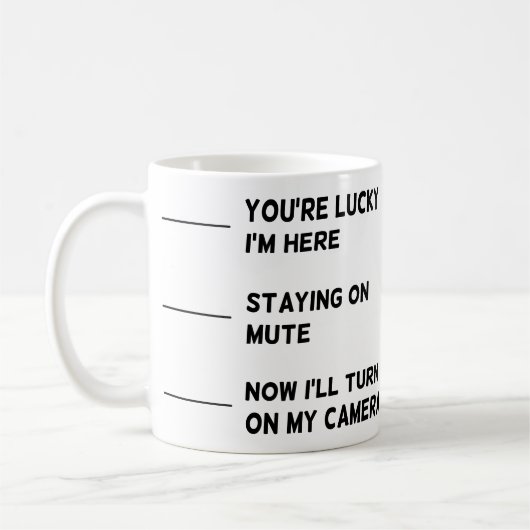 Mug Devis de collaborateur d'employé de bureau amusant (Gauche)