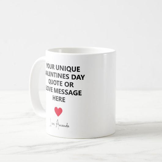 Mug Devis de la Saint-Valentin pour mari unique person (Devant gauche)