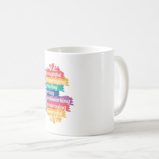 MUG DEVIS DE L'ENSEIGNANT RAINBOW (Devant droit)