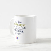 Mug Devis de médecin analyste de risques personnalisé (Devant gauche)