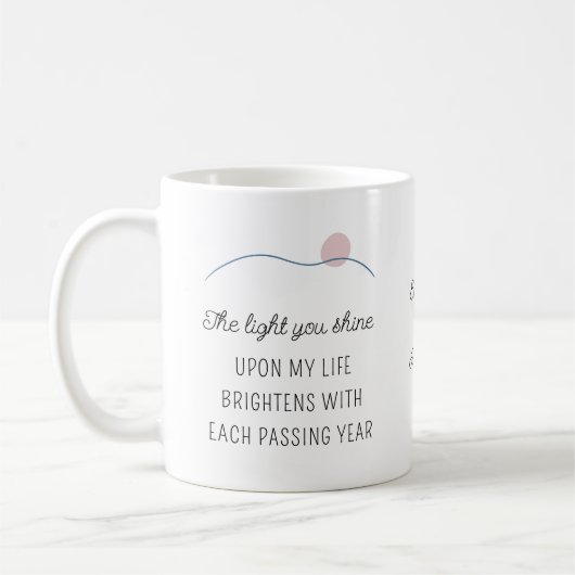 Mug Devis de motivation Abstrait du logo Sun (Gauche)