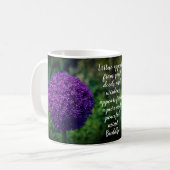 Mug Devis de motivation parfait violet Allium Allium (Devant gauche)