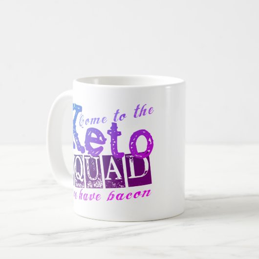 Mug Devis de régime de Keto amusant (Devant gauche)