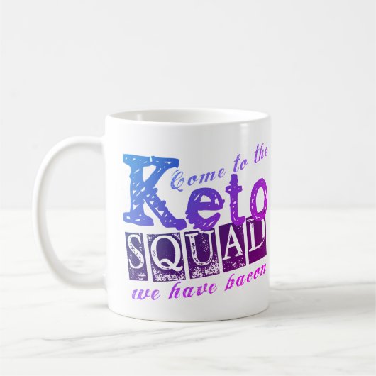 Mug Devis de régime de Keto amusant (Gauche)