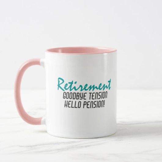Mug Devis de retraite amusant (Gauche)