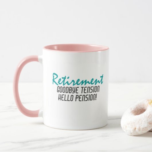 Mug Devis de retraite amusant (Avec donut)