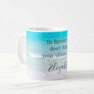 Mug Devis de retraite Beach Cadeau de sable de mer