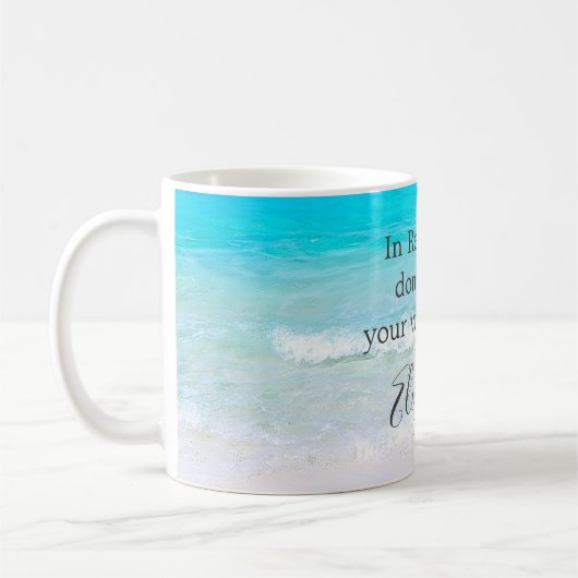 Mug Devis de retraite Beach Cadeau de sable de mer (Gauche)