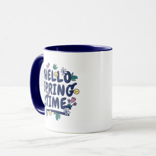 MUG DEVIS DE SUIVI DE TEMPS DE PRINTEMPS (Devant gauche)