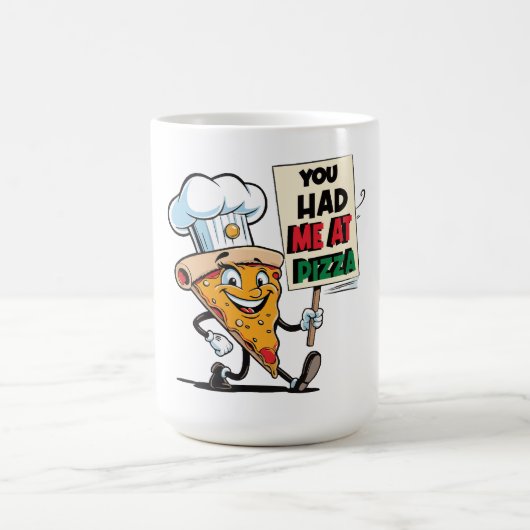 Mug Devis de tranche de pizza amusante (Centre)