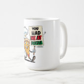 Mug Devis de tranche de pizza amusante (Devant droit)
