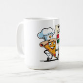 Mug Devis de tranche de pizza amusante (Devant gauche)