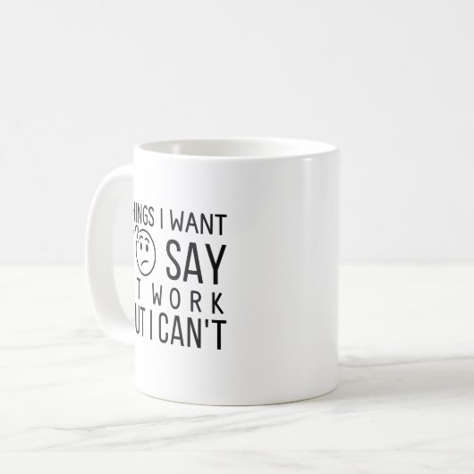 Mug Devis de travail amusant (Devant gauche)