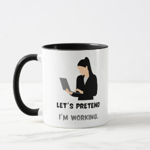 Mug Devis de travail amusant pour femme collègue cadea