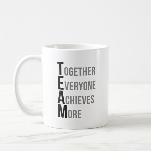 Mug Devis de travail d'équipe (Gauche)