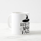 Mug Devis d'Halloween amusant pour la sorcière de repo (Devant gauche)