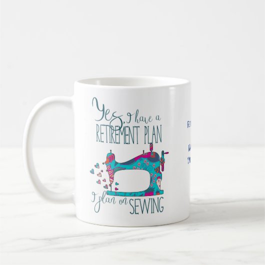 Mug Devis du plan d'égout de retraite amusant (Gauche)