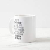 Mug Devis du service à la clientèle (Devant gauche)