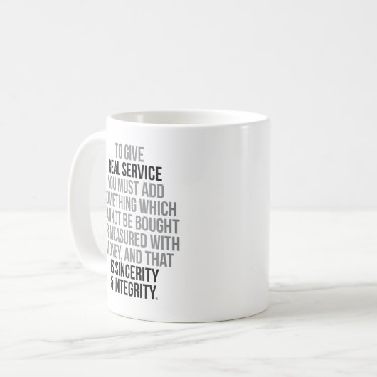 Mug Devis du service à la clientèle (Devant gauche)
