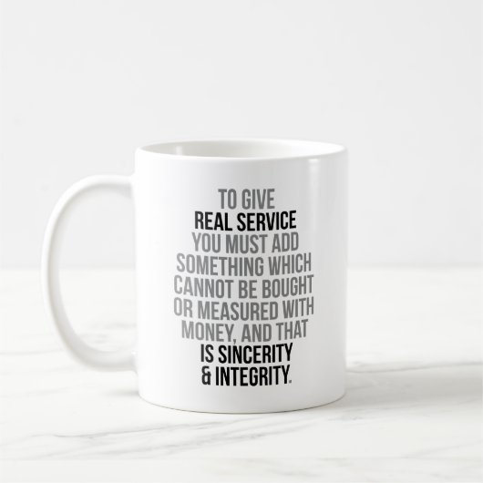 Mug Devis du service à la clientèle (Gauche)