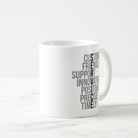 Mug Devis du service à la clientèle (Devant droit)
