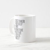 Mug Devis du service à la clientèle (Devant gauche)