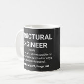 Mug Devis Humour de définition de l'ingénieur structur (Devant gauche)